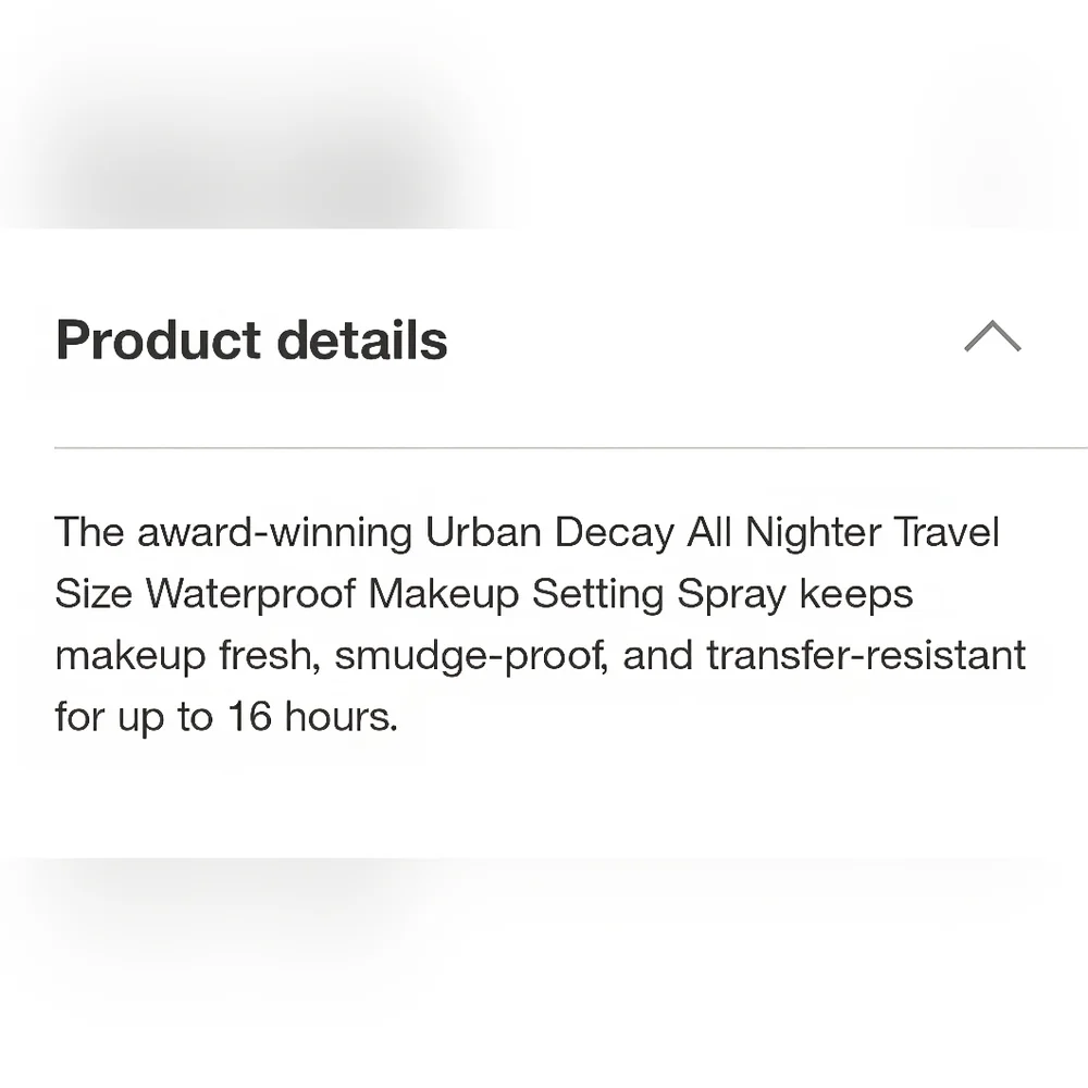 Urban Decay All Nighter Setting Spray - New